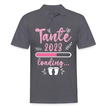 Tante 2023 loading Nichte Neffe Baby Tanten - Männer Poloshirt - Anthrazit - Vorne - Nico (186cm)
