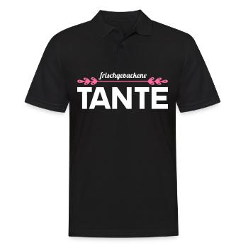 stolze frischgebackene Tante Nichte - Männer Poloshirt - Schwarz - Vorne - Kai (181cm)