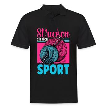 Häkeln - Männer Poloshirt - Schwarz - Vorne - Kai (181cm)