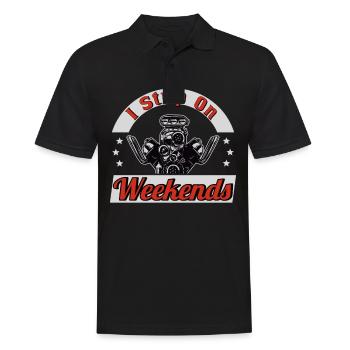 Muscel Car V8 Turbocharger Tuning Rennwagen - Männer Poloshirt - Schwarz - Vorne - Kai (181cm)