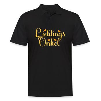 LieblingsOnkel Nichte Neffe witziges Onkel - Männer Poloshirt - Schwarz - Vorne - Kai (181cm)