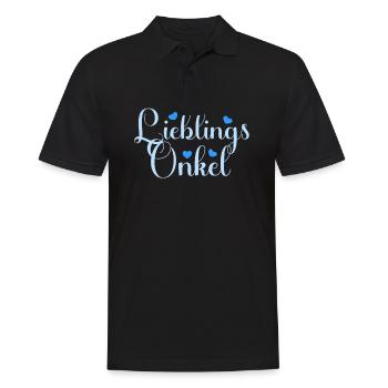 LieblingsOnkel Nichte Neffe witziges Onkel - Männer Poloshirt - Schwarz - Vorne - Kai (181cm)