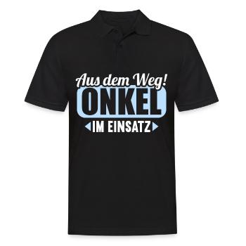 Aus dem Weg Onkel im Einsatz Nichte Neffe - Männer Poloshirt - Schwarz - Vorne - Kai (181cm)