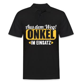 Aus dem Weg Onkel im Einsatz Nichte Neffe - Männer Poloshirt - Schwarz - Vorne - Kai (181cm)