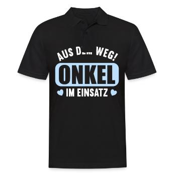 Aus dem Weg Onkel im Einsatz Nichte Neffe - Männer Poloshirt - Schwarz - Vorne - Kai (181cm)