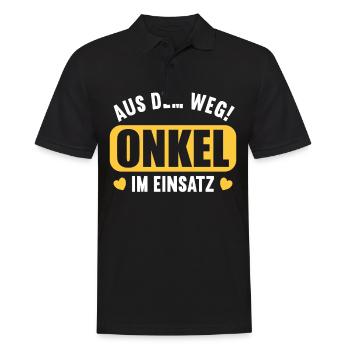Aus dem Weg Onkel im Einsatz Nichte Neffe - Männer Poloshirt - Schwarz - Vorne - Kai (181cm)