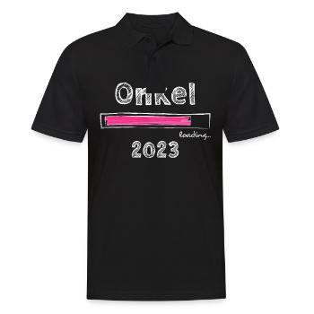 Onkel 2023 loading Nichte Neffe Baby - Männer Poloshirt - Schwarz - Vorne - Kai (181cm)