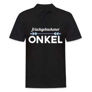 Stolzer frischgebackener Onkel witziges Onkel - Männer Poloshirt - Schwarz - Vorne - Kai (181cm)
