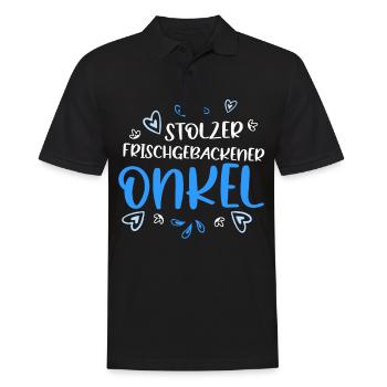 Stolzer frischgebackener Onkel witziges Onkel - Männer Poloshirt - Schwarz - Vorne - Kai (181cm)