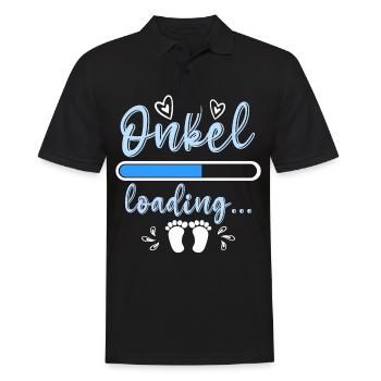 Onkel 2023 loading Nichte Neffe Baby - Männer Poloshirt - Schwarz - Vorne - Kai (181cm)