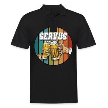 Servus - Männer Poloshirt - Schwarz - Vorne - Kai (181cm)