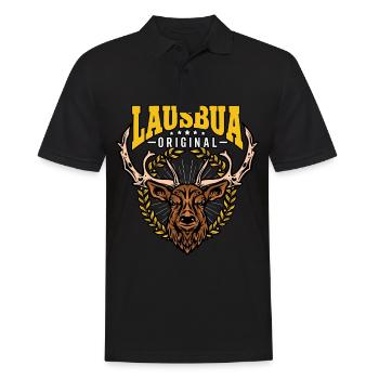 Lausbua - Männer Poloshirt - Schwarz - Vorne - Kai (181cm)