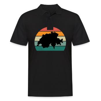 schweizerin schweizer schwizerdeutsch berg schweiz - Men's Polo Shirt - black - Front - Kai (181cm)