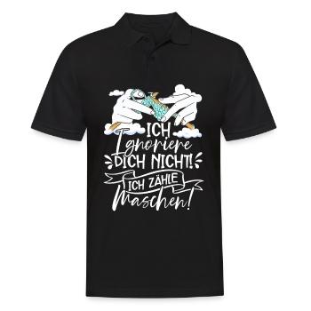 Häkeln - Männer Poloshirt - Schwarz - Vorne - Kai (181cm)