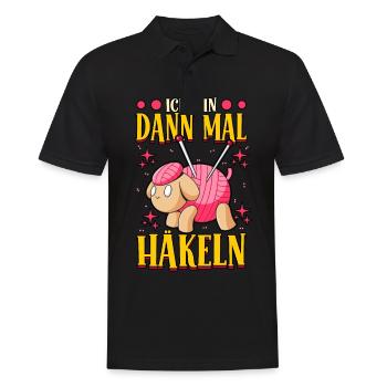 Häkeln - Männer Poloshirt - Schwarz - Vorne - Kai (181cm)