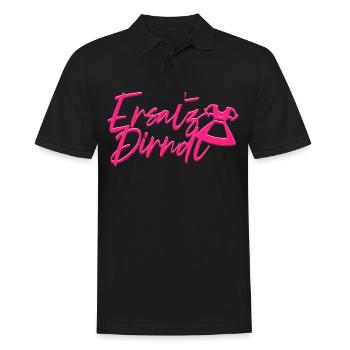Ersatz Dirndl - Männer Poloshirt - Schwarz - Vorne - Kai (181cm)