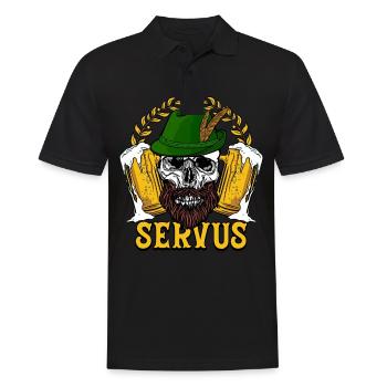 Servus - Männer Poloshirt - Schwarz - Vorne - Kai (181cm)