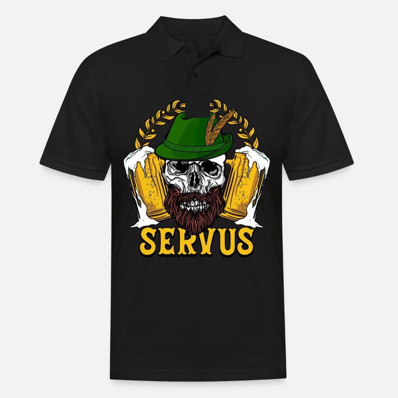 Servus - Männer Poloshirt - Schwarz