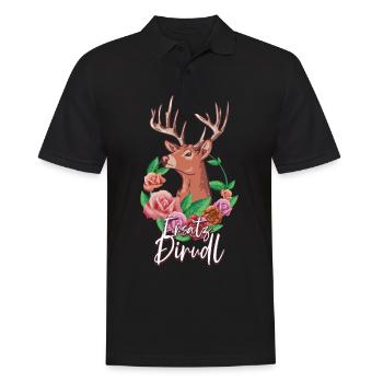Ersatz Dirndl - Männer Poloshirt - Schwarz - Vorne - Kai (181cm)