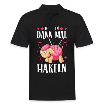 Häkeln - Männer Poloshirt - Schwarz - Vorne - Kai (181cm)