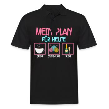 Häkeln - Männer Poloshirt - Schwarz - Vorne - Kai (181cm)