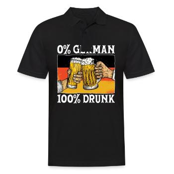 0% German 100% Loves Beer Volksfest - Männer Poloshirt - Schwarz - Vorne - Kai (181cm)