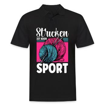 Häkeln - Männer Poloshirt - Schwarz - Vorne - Kai (181cm)