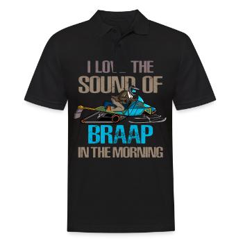 Ich liebe den Klang von Braap am Morgen - Männer Poloshirt - Schwarz - Vorne - Kai (181cm)
