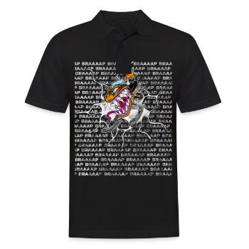 Schneemobil Monster springt durch Braap Sound - Männer Poloshirt - Schwarz - Vorne - Kai (181cm)