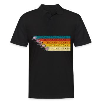 Schneemobil Vintage Color Braap Parade - Männer Poloshirt - Schwarz - Vorne - Kai (181cm)