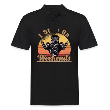Muscel Car V8 Turbocharger Tuning Rennwagen - Männer Poloshirt - Schwarz - Vorne - Kai (181cm)