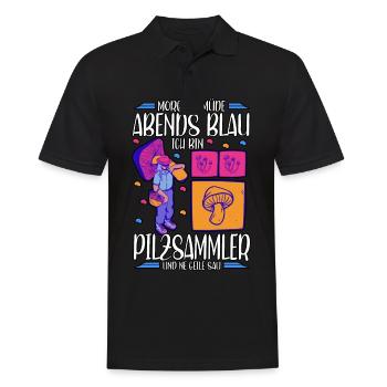 Pilzsammler Pilz Sucher - Männer Poloshirt - Schwarz - Vorne - Kai (181cm)