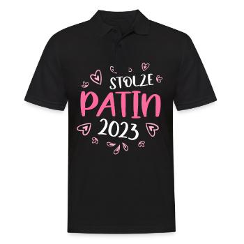 Stolze frischgebackene Patentante Patenkind - Männer Poloshirt - Schwarz - Vorne - Kai (181cm)