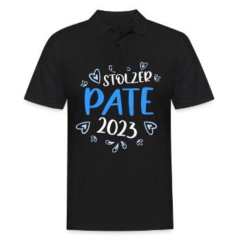 Stolzer frischgebackener Patenonkel Patenkind - Männer Poloshirt - Schwarz - Vorne - Kai (181cm)