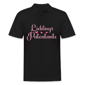 Lieblingspatentante Patenkind Baby Patentante - Männer Poloshirt - Schwarz - Vorne - Kai (181cm)