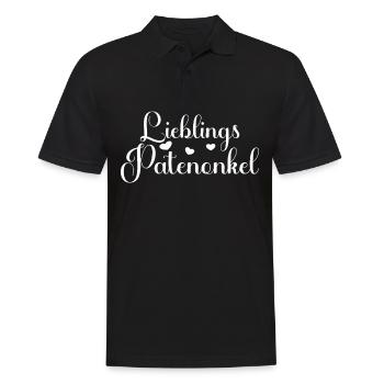 Lieblingspatenonkel Patenkind Patenonkel - Männer Poloshirt - Schwarz - Vorne - Kai (181cm)