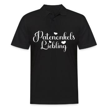 Patenonkels Liebling Patenkind Patenonkel - Männer Poloshirt - Schwarz - Vorne - Kai (181cm)