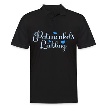 Patenonkels Liebling Patenkind Patenonkel - Männer Poloshirt - Schwarz - Vorne - Kai (181cm)