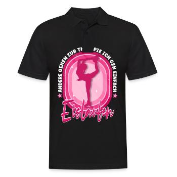 Eislaufen - Männer Poloshirt - Schwarz - Vorne - Kai (181cm)