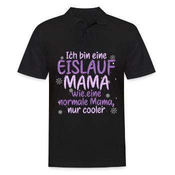Eislaufen - Männer Poloshirt - Schwarz - Vorne - Kai (181cm)
