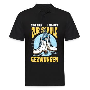 Eislaufen - Männer Poloshirt - Schwarz - Vorne - Kai (181cm)