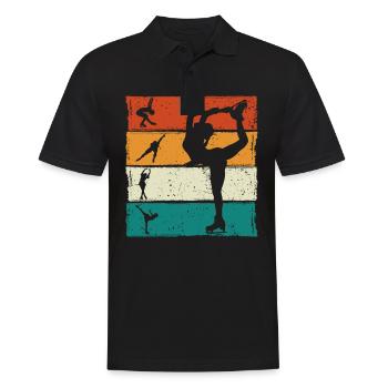 Eislaufen - Männer Poloshirt - Schwarz - Vorne - Kai (181cm)