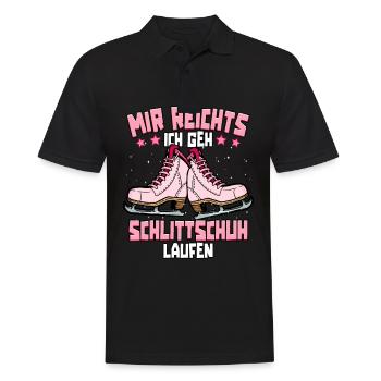 Eislaufen - Männer Poloshirt - Schwarz - Vorne - Kai (181cm)