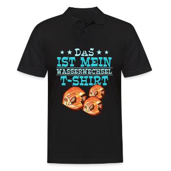 Das ist mein Wasserwechsel T-shirt Aquarianer - Männer Poloshirt - Schwarz - Vorne - Kai (181cm)