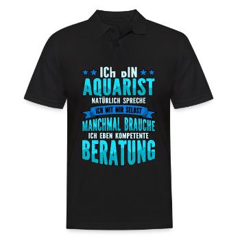 Aquarianer - Männer Poloshirt - Schwarz - Vorne - Kai (181cm)