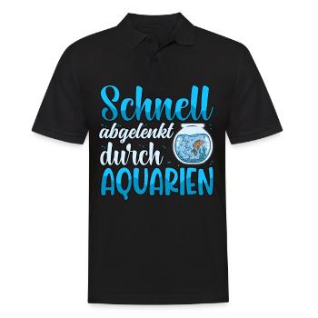 Aquarianer - Männer Poloshirt - Schwarz - Vorne - Kai (181cm)