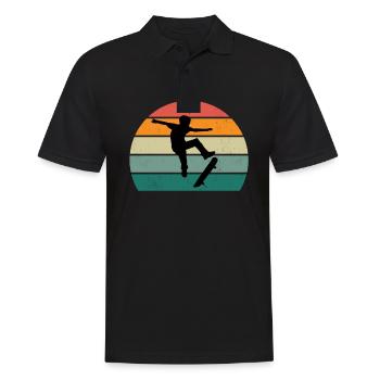 skatboarden skatboarder skatboarderin skatboard - Männer Poloshirt - Schwarz - Vorne - Kai (181cm)