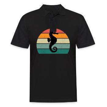 Hippocampes Eau Mer Océan Natation Chevaux - Polo Homme - noir - Devant - Kai (181cm)