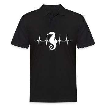 Hippocampes Eau Mer Océan Natation Chevaux - Polo Homme - noir - Devant - Kai (181cm)