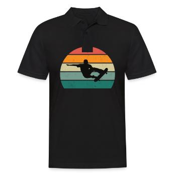 skatboarden skatboarder skatboarderin skatboard - Männer Poloshirt - Schwarz - Vorne - Kai (181cm)